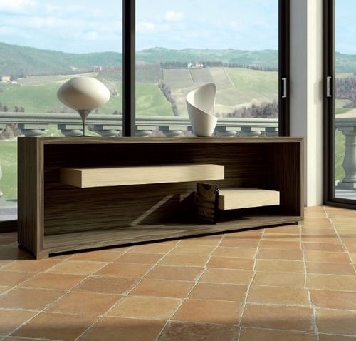 Modernes Sideboard - NEDO - NOVO Design Made in Toscana - Massivholz / mit Regal / maßgefertigt