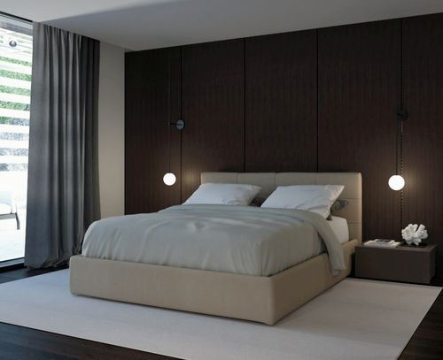 Doppelbett - LETTI007 - PESCAROLLO - modern / Leder / für Hotelzimmer