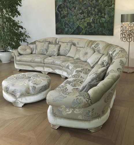 Modulsofa - NATALIA - Pigoli - halbrund / Stil / Stoff