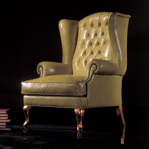 Chesterfield-Sessel - BIG BEN  - Pigoli - Leder / Ohren / Bergère-Stil