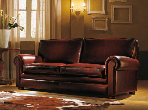 Klassisches Sofa - OREGON - Pigoli - Leder / braun / Zweisitzer