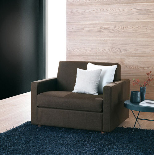 Moderner Sessel - LISBONA - Pol 74 - Stoff / Leder / Massivholz