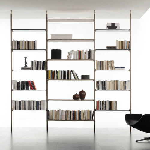 Modernes Bücherregal - DL300.CLARK - XABITAre - Holz / Glas / Aluminium