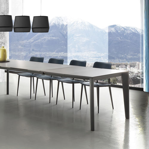 Moderner Tisch - S07.MERLINO - XABITAre - Glas / HPL / melaminbeschichtet