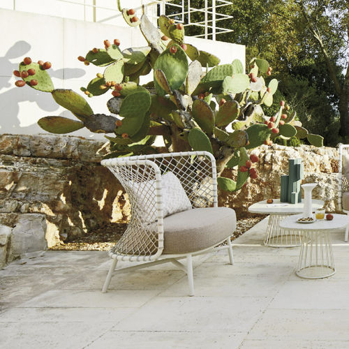 Moderner Sessel - CHARME - Roberti Rattan - Stoff / Acryl / thermolackierter Stahl