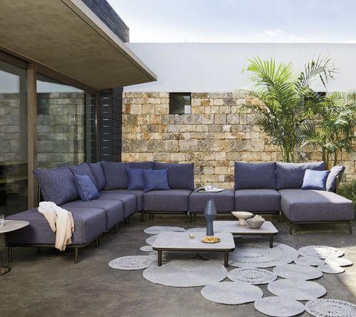 Modulsofa - QUEEN - Roberti Rattan - Eck / modern / für Außenbereich