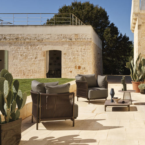 Moderner Sessel - QUEEN - Roberti Rattan - Stoff / Polyurethanschaum / Polyester