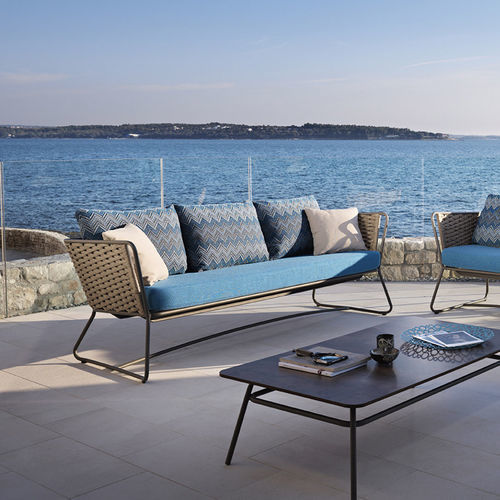 Modernes Sofa - PORTOFINO - Roberti Rattan - für Terrasse / Stoff / Kordel