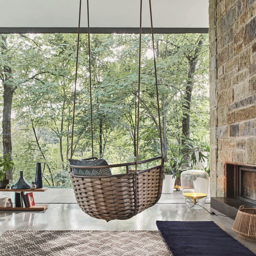 Moderner Sessel - PORTOFINO - Roberti Rattan - Stoff / Kordel / Aluminium
