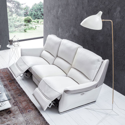 Modernes Sofa - BACIO - SAN MARCO - Leder / schrägstellbar / mit hoher Rückenlehne