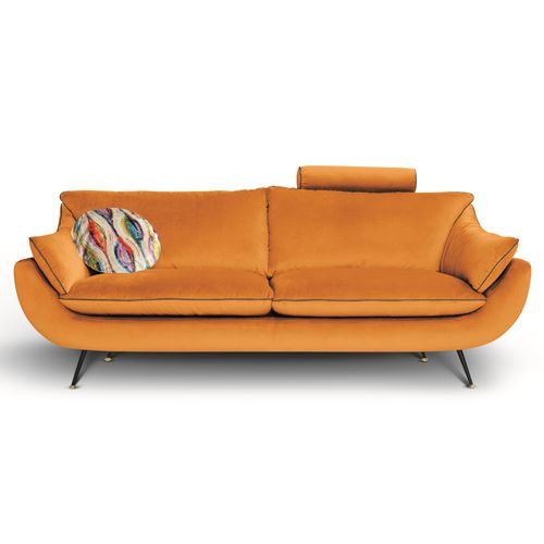 Modernes Sofa - ADELE - SAN MARCO - Samt / Synthetikstoff / mit abnehmbarem Bezug