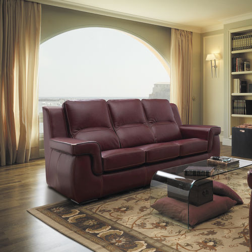 Klassisches Sofa - JON - SAN MARCO - Leder / schrägstellbar / Hochlehner