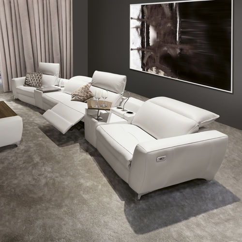 Modernes Sofa - JAZZ  - SAN MARCO - Leder / mit Kopfstütze / mit Armlehnen