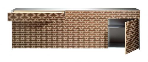 Modernes Sideboard - BASCHENIS - Sawaya & Moroni - Holz / Aluminium