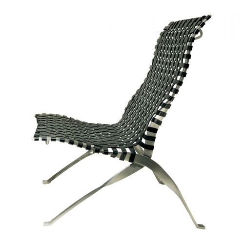 Moderner Sessel - MILANA - Sawaya & Moroni - Leder / Edelstahl / von Jean Nouvel