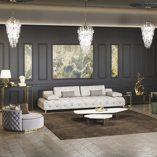 Modulsofa - STELLAR CAPITONNE - Scandal Home Couture - modern / Leder / mit Armlehnen