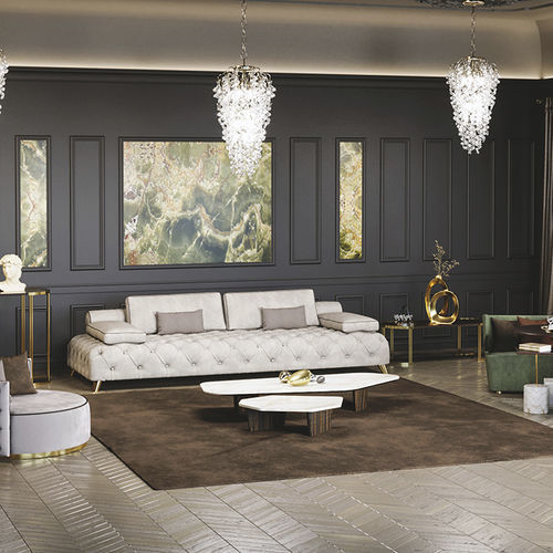 Moderner Couchtisch - Scandal Home Couture - Marmor / Gestell aus Macassar-Ebenholz / für Privatgebrauch