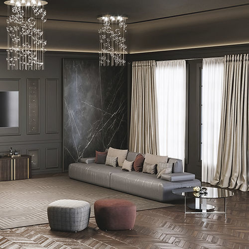 Modernes Sofa - STELLAR - Scandal Home Couture - für Wohnzimmer / Stoff / Leder