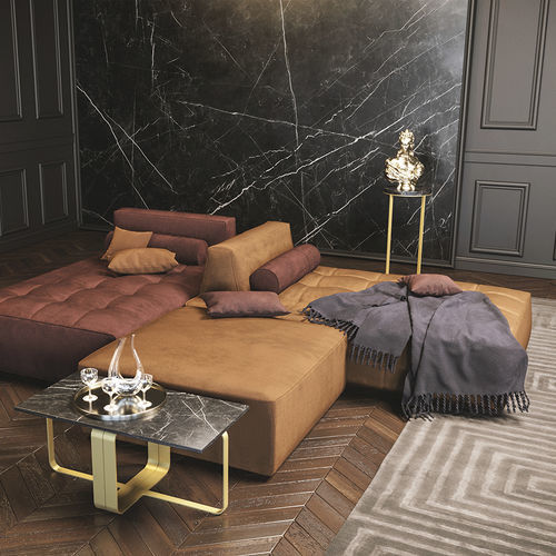 Moderne Liege - STELLAR - Scandal Home Couture - Samt / für Wohnzimmer / braun