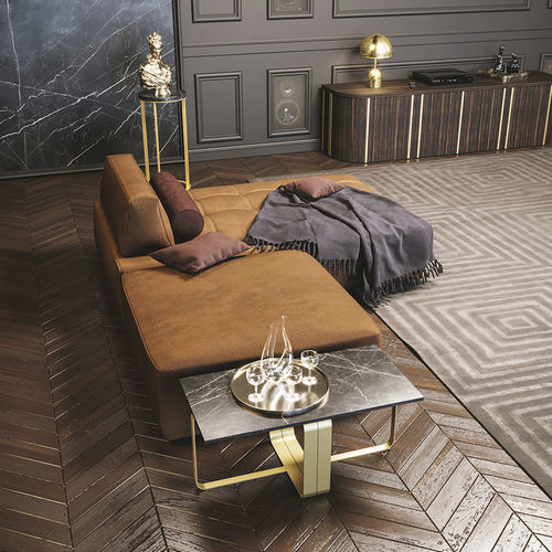 Moderner Couchtisch - Uyou - Scandal Home Couture - Marmor / Gestell aus Metall / rechteckig
