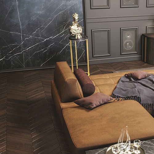 Moderner Beistelltisch - Uniqo - Scandal Home Couture - Marmor / Gestell aus Metall / rund
