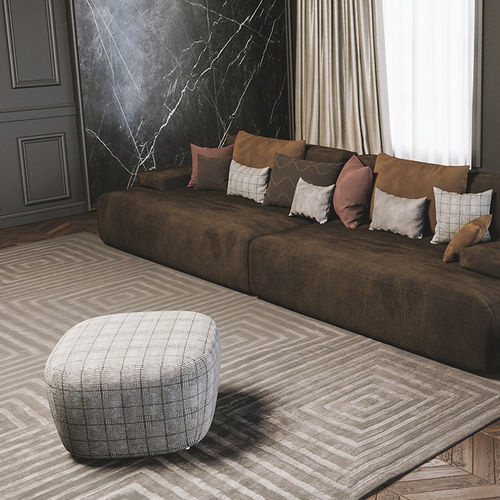 Modernes Sitzkissen - Drum - Scandal Home Couture - Samt / quadratisch / für Wohnzimmer