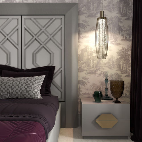 Moderner Nachttisch - INTRIGUE - Scandal Home Couture - lackiertes Holz / Gestell aus lackiertem Holz / rechteckig