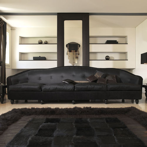 Modernes Sofa - QUADRIVANO - Scandal Home Couture - Samt / Seide / schwarz