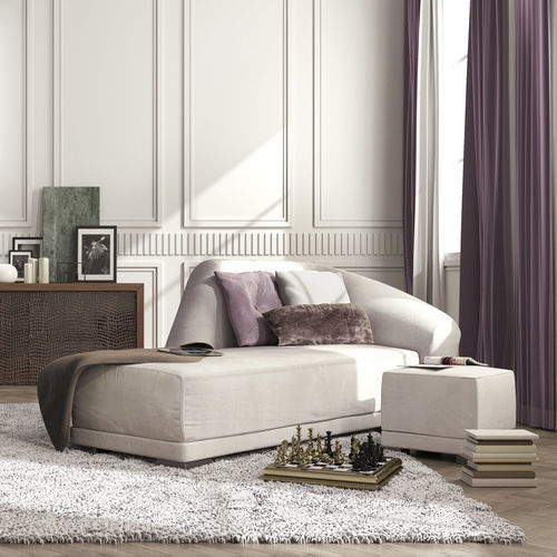Moderne Récamiere - BILBAO - Scandal Home Couture - Leder / Stoff / Gestell aus Holz