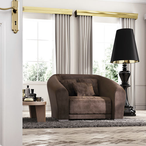 Moderner Sessel - BILBAO MAXI - Scandal Home Couture - Stoff / Leder / braun