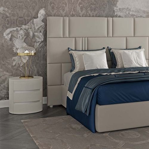 Moderner Nachttisch - SOHO - Scandal Home Couture - lackiertes Holz / Gestell aus lackiertem Holz / oval