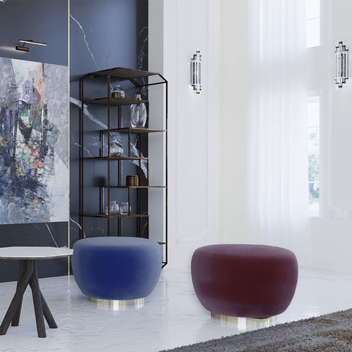 Modernes Sitzkissen - CLOUD - Scandal Home Couture - Stoff / rund / blau