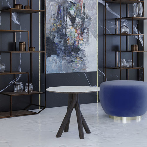 Moderner Beistelltisch - Game - Scandal Home Couture - Keramik / Marmor / Gestell aus Massivholz