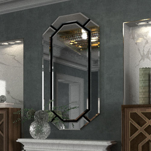 Wandmontierter Spiegel - Scandal Home Couture - modern / Holz / gold