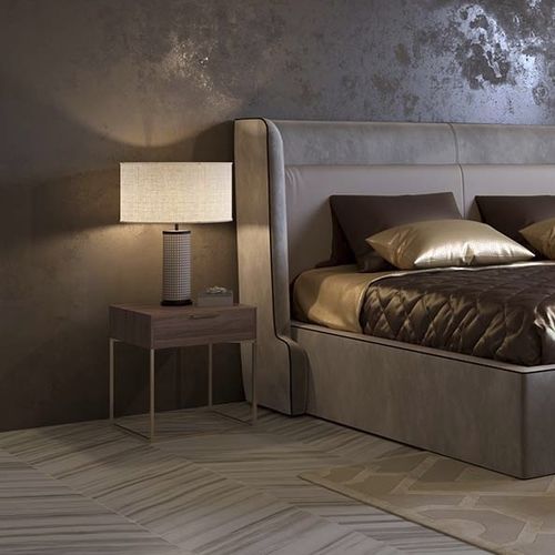 Moderner Nachttisch - NOX - Scandal Home Couture - Holz / Gestell aus Metall / quadratisch