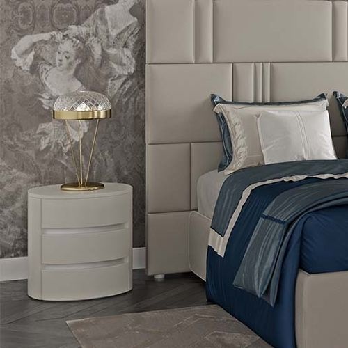 Nachttischlampe - RAYON - Scandal Home Couture - Glas / Gold / modern