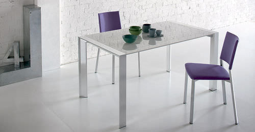 Moderner Tisch - STRATOS - Sedit - Glas / lackiertes Glas / rechteckig