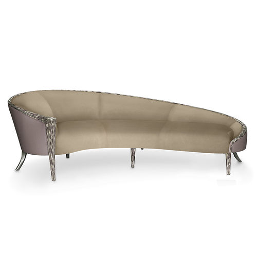 Halbrundes Sofa - SIGNORINA - Sergio Villa Mobilitaly - klassisch / Stoff / Leder