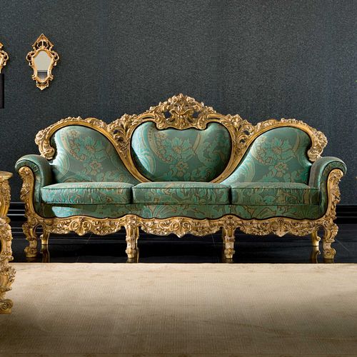 Stil-Sofa - PLUTONE - Silik - Stoff / grün / Contract