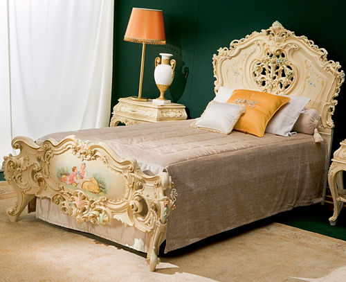 Einpersonenbett - SELENE - Silik - Stil / Kopfteil / Holz