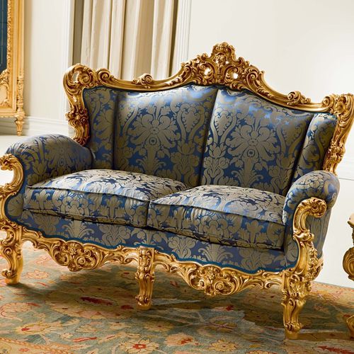 Stil-Sofa - EOLO - Silik - Stoff / anthrazitfarben / Zweisitzer