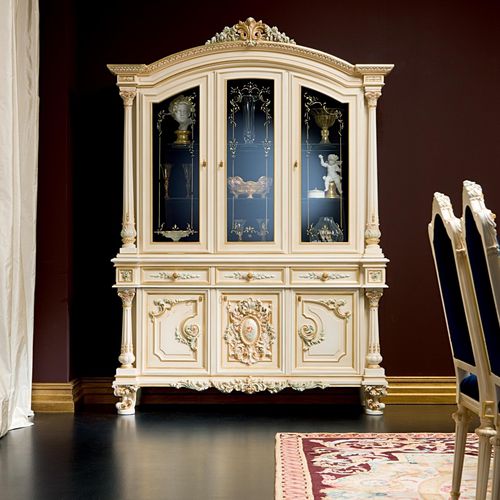 Stil-Geschirrschrank - TALIA  - Silik - Holz / Glas