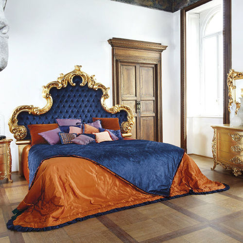 Doppelbett - AURA  - Silik - Neobarock / Polster / Stoff