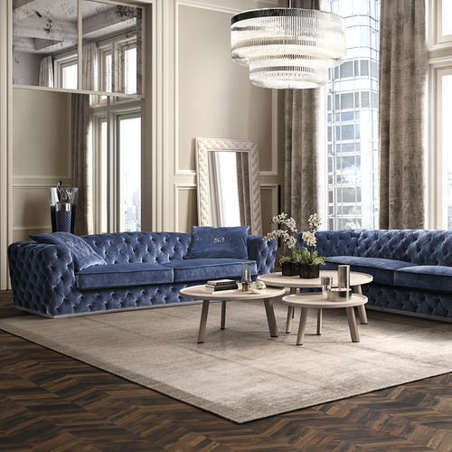 Chesterfield-Sofa - Must - Siwa Soft Style Home - Stoff / mit Armlehnen / handgefertigt
