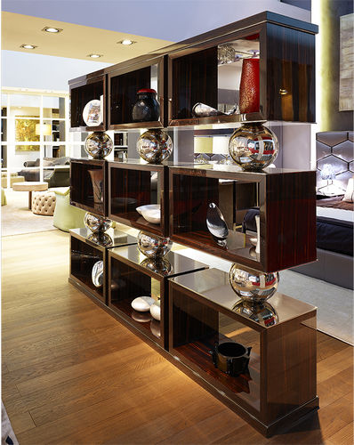 Modernes Regal - Spheres - Siwa Soft Style Home - Holz / aus verchromtem Metall / für Wohnzimmer