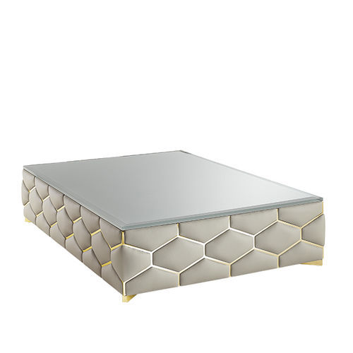 Moderner Couchtisch - Diamond - Siwa Soft Style Home - Glas / Gestell aus Metall / Gestell aus Leder
