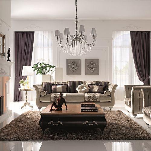 Modernes Sofa - First Lady - Siwa Soft Style Home - Stoff / beige / Massivholz