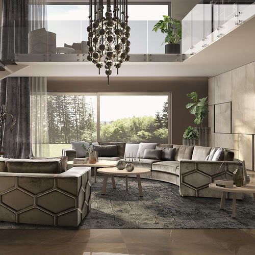 Modulsofa - Diamond Club - Siwa Soft Style Home - halbrund / modern / Stoff