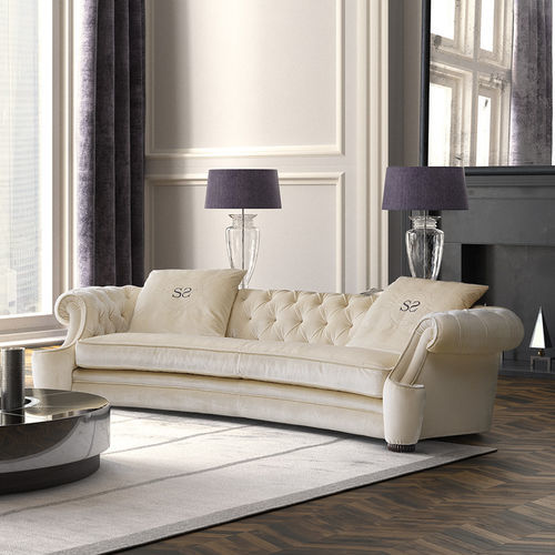 Chesterfield-Sofa - Chester - Siwa Soft Style Home - Stoff / mit Armlehnen / mit abnehmbarem Kissen