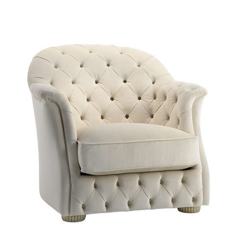 Chesterfield-Sessel - Soraya - Siwa Soft Style Home - Stoff / Massivholz / handgefertigt